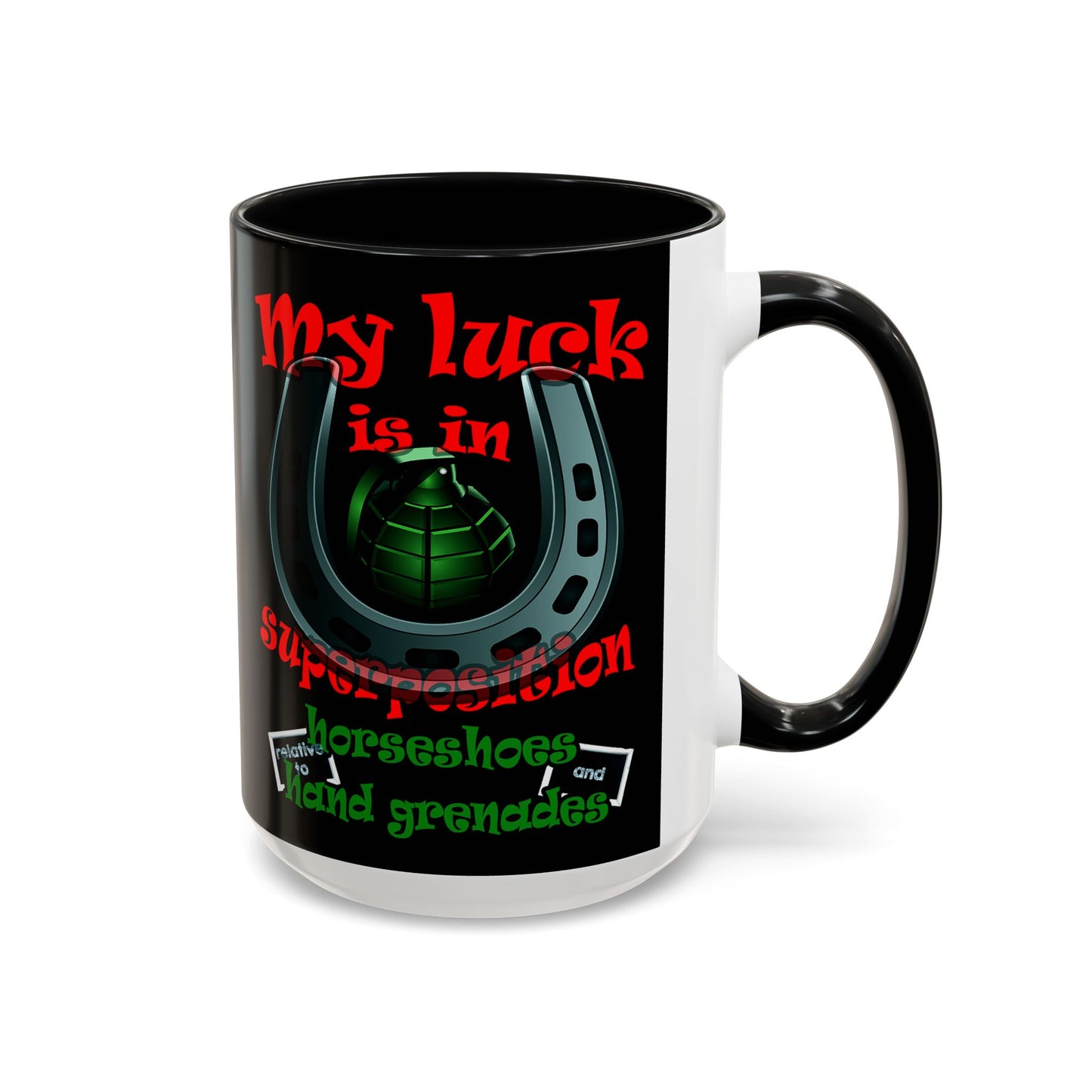 my luck - Accent Mug (black)