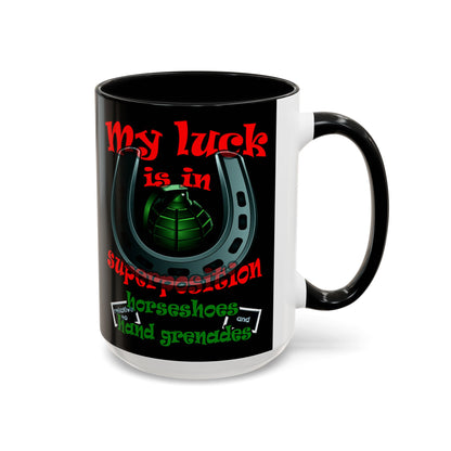 my luck - Accent Mug (black)