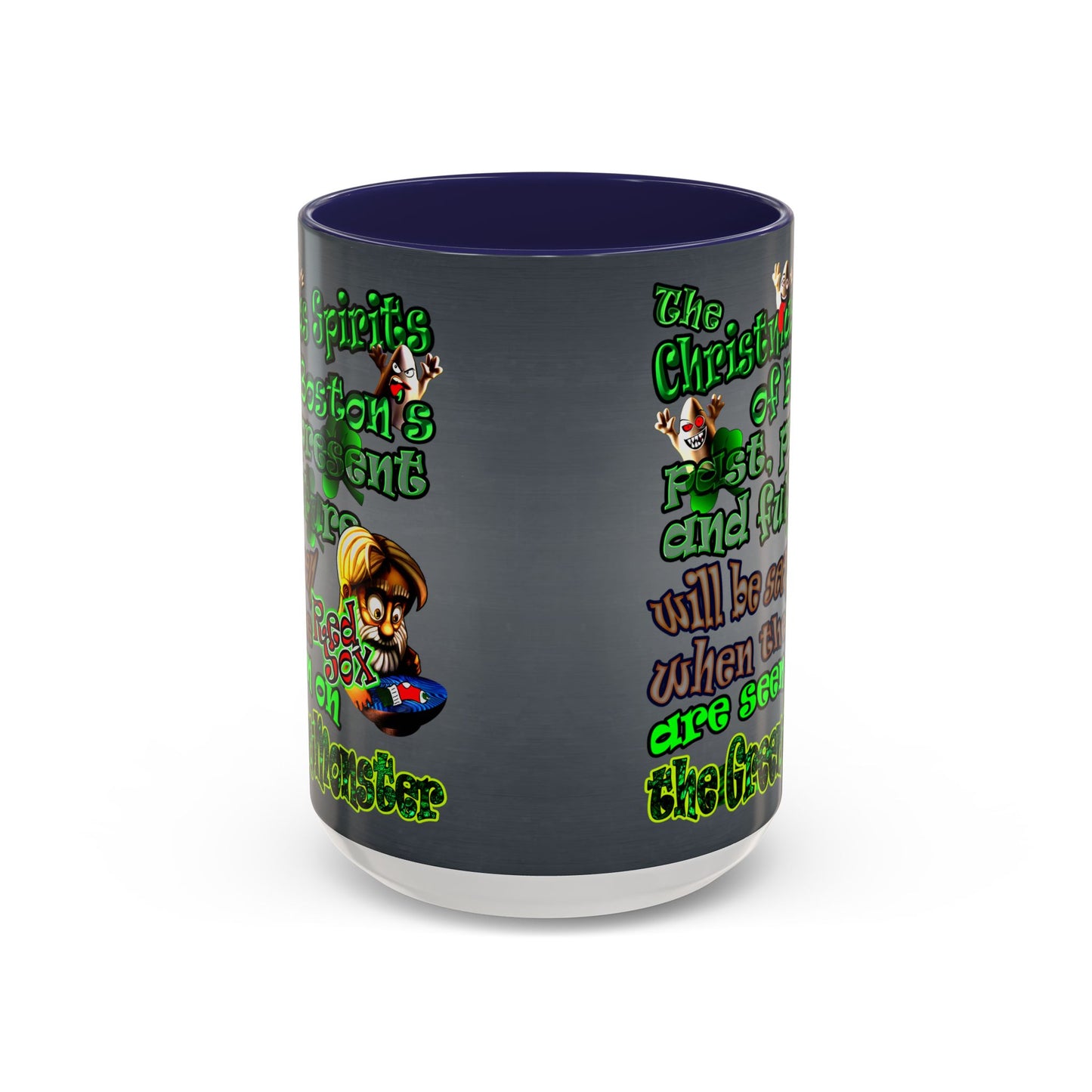 christmas spirits of boston - Accent Mug (grey-light grey)
