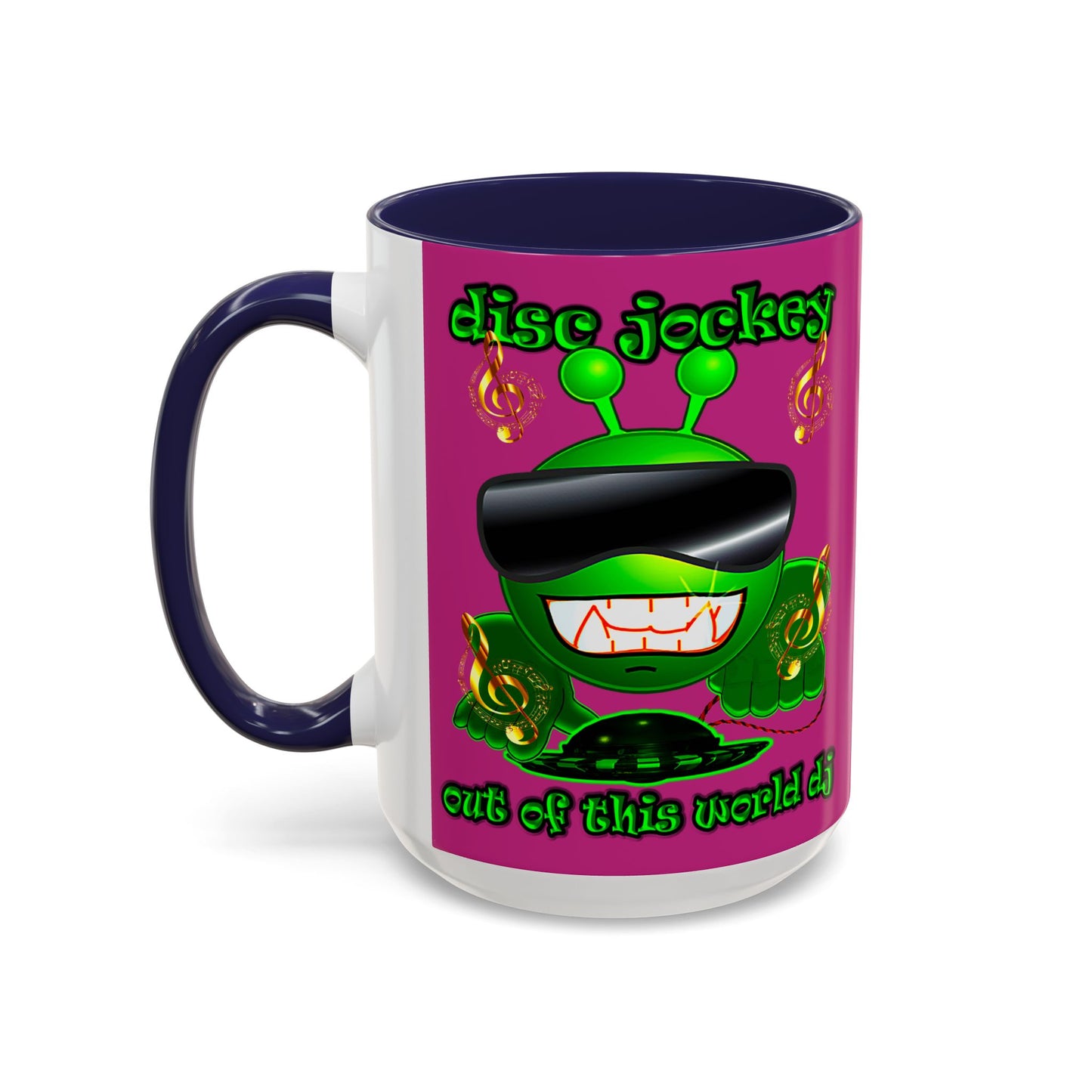 disc jockey - Accent Mug (pink)