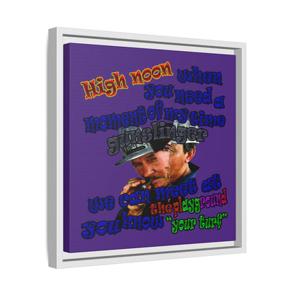high noon - framed canvas art (purple)