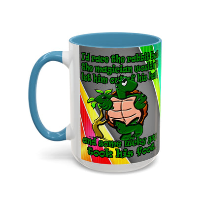 turtle race - Accent Mug (rainbow split)