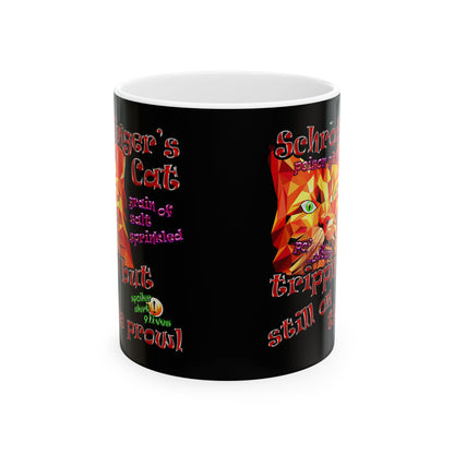 schrodinger's cat - White Mug (black)