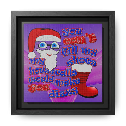 santa's shoes - framed canvas art (purple-pink wave)
