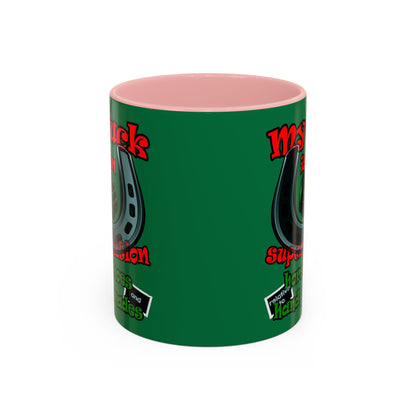 my luck - Accent Mug (dark green)