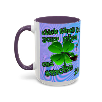 celtics logo - Accent Mug (light blue-purple wave)