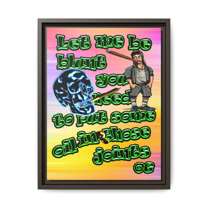 og - framed canvas art (color blur)