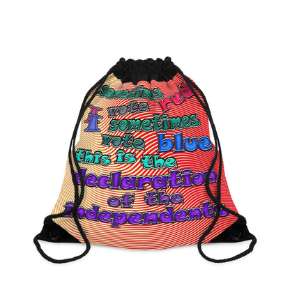 declaration of the independents - Drawstring Bag (yellow-orange wave)