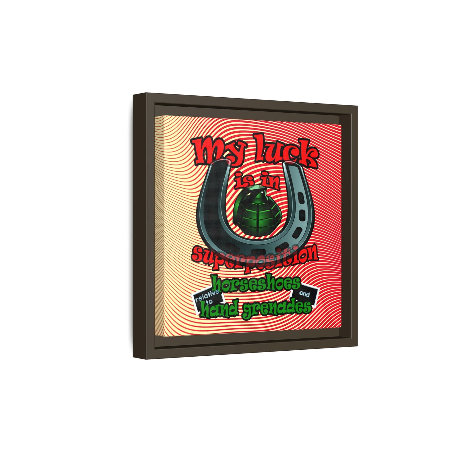 my luck - framed canvas art (yellow-orange wave)