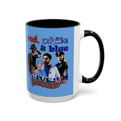 rw&b lives matter - Accent Mug (light blue)