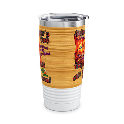 schrodinger's cat - Ringneck Tumbler, 20oz (butterscotch wood finish)