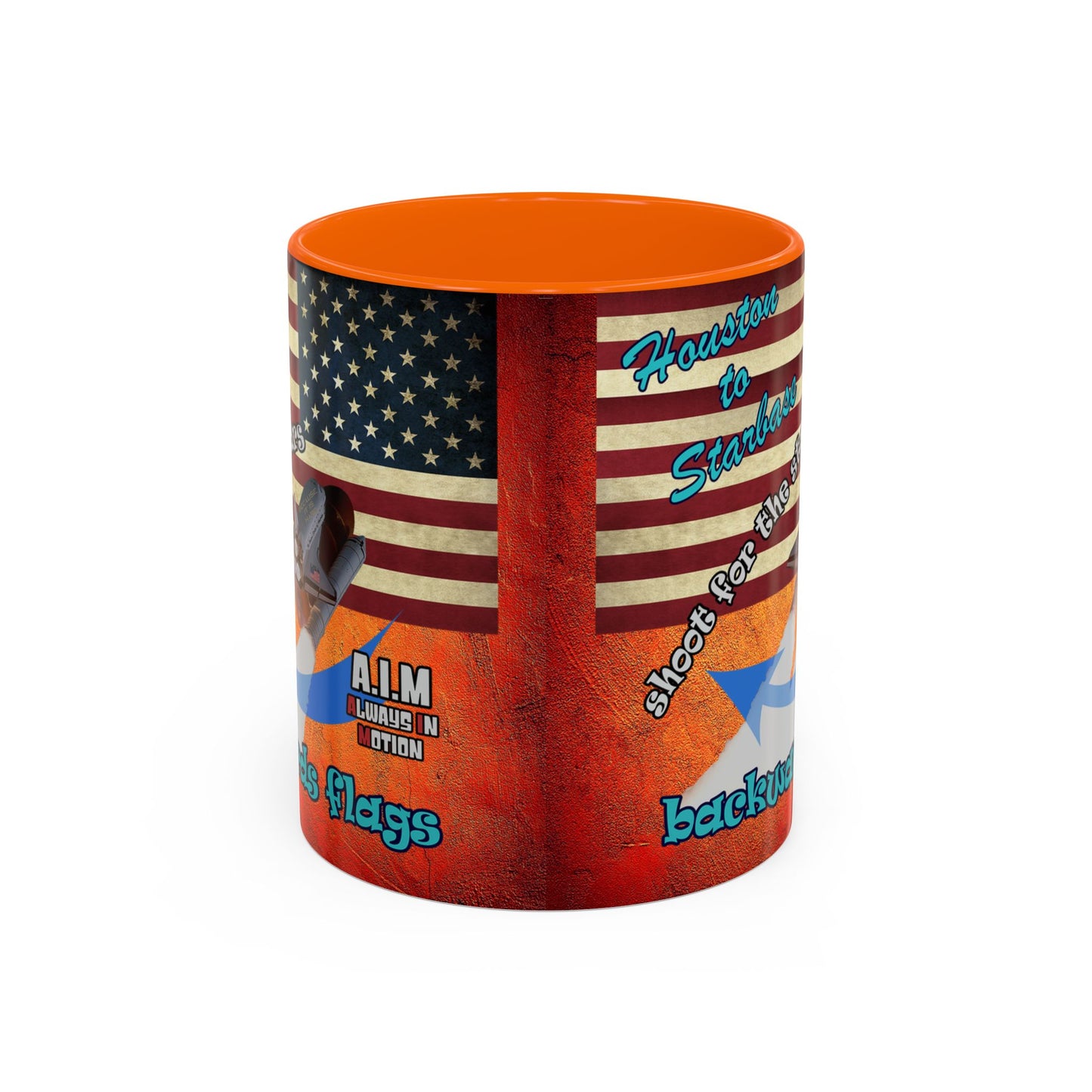shoot for the stars - Accent Mug (burnt orange)