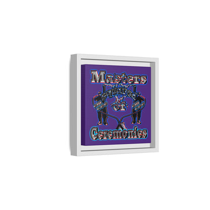 em cee squared - framed canvas art (purple)