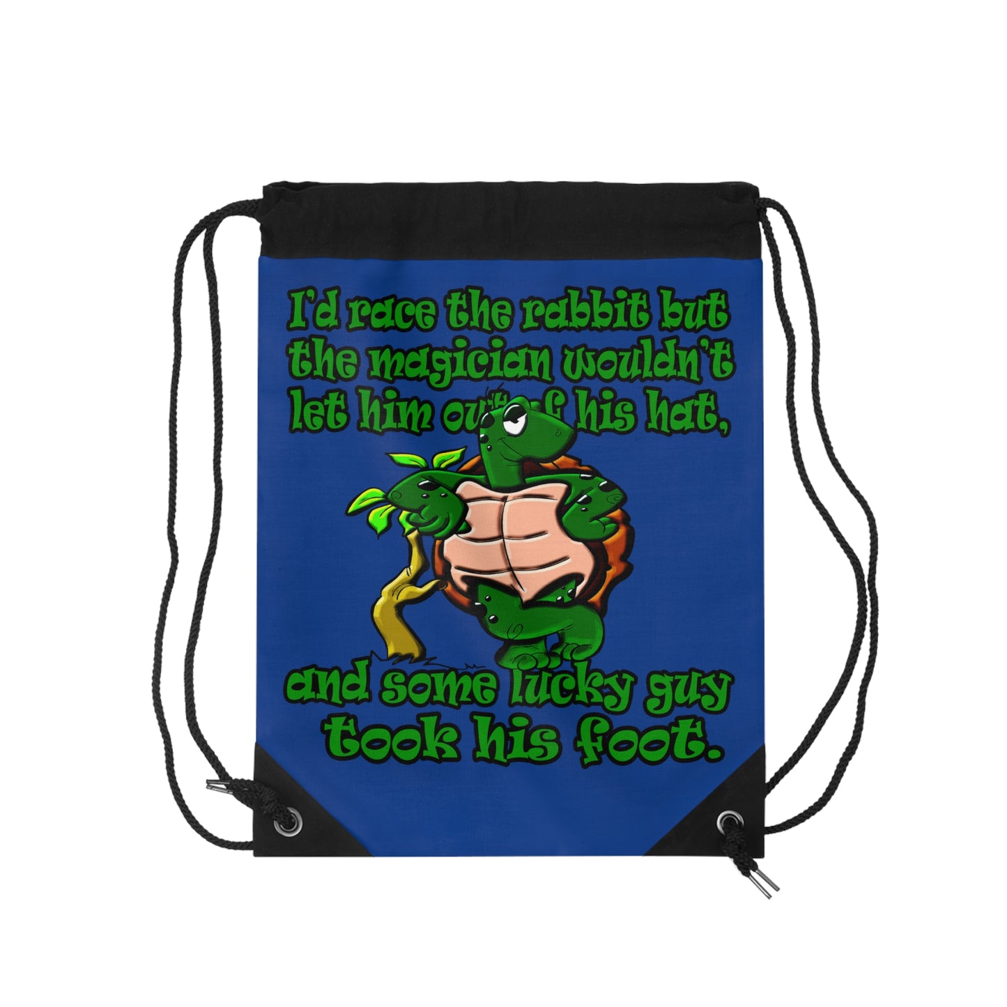 turtle race - Drawstring Bag (dark blue)