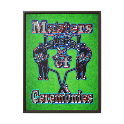 em cee squared - framed canvas art (green turf)