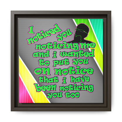 noticed you noticing - framed canvas art (rainbow split)