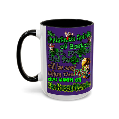 christmas spirits of boston - Accent Mug (purple)