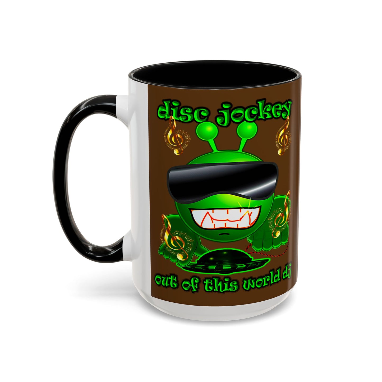 disc jockey - Accent Mug (brown)