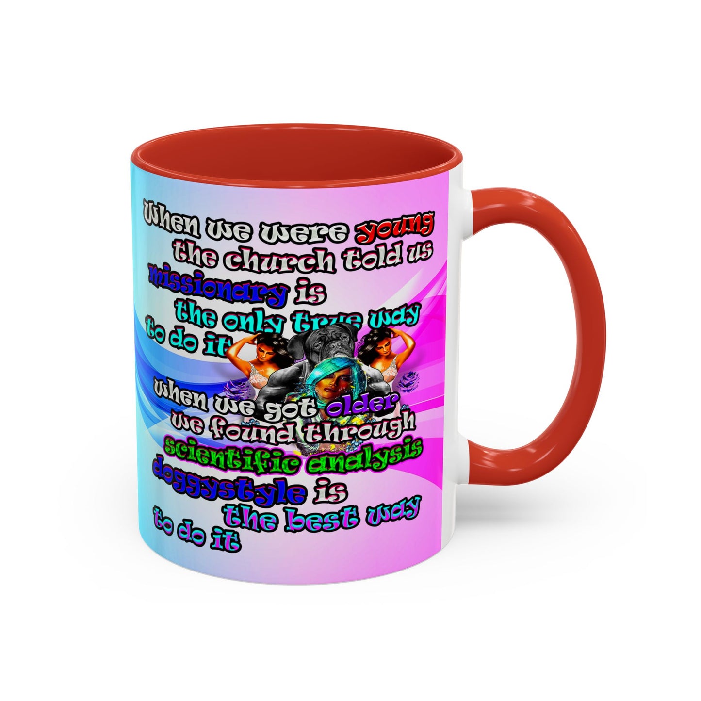 doggystyle - Accent Mug (light blue-pink wave)