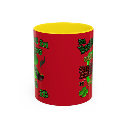 celtics logo - Accent Mug (dark red)