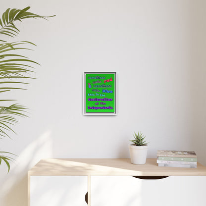 declaration of the independents - framed canvas art (logo green)