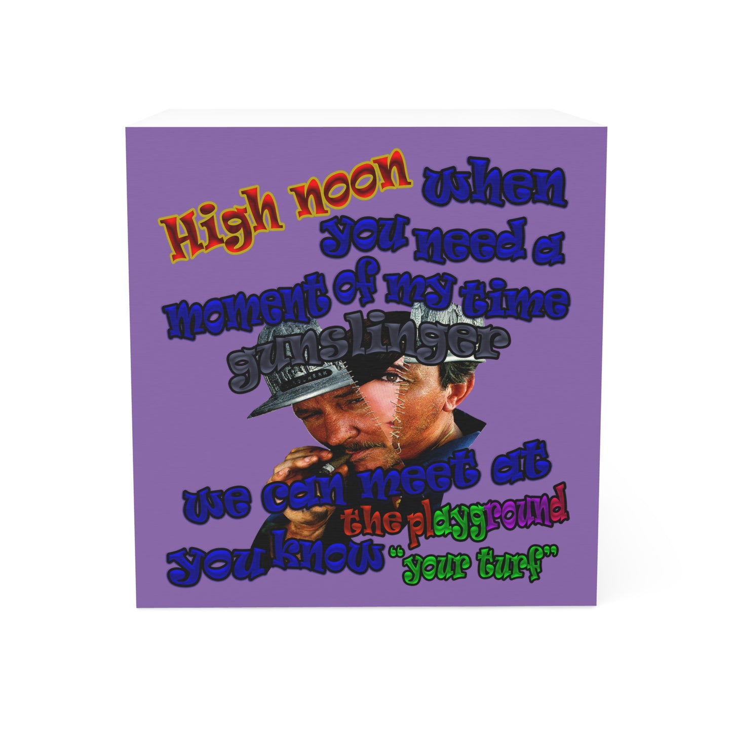 high noon - note cube (light purple)