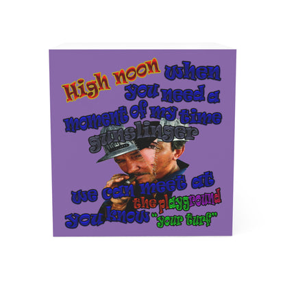high noon - note cube (light purple)