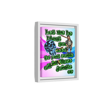 og - framed canvas art (light blue-pink wave)