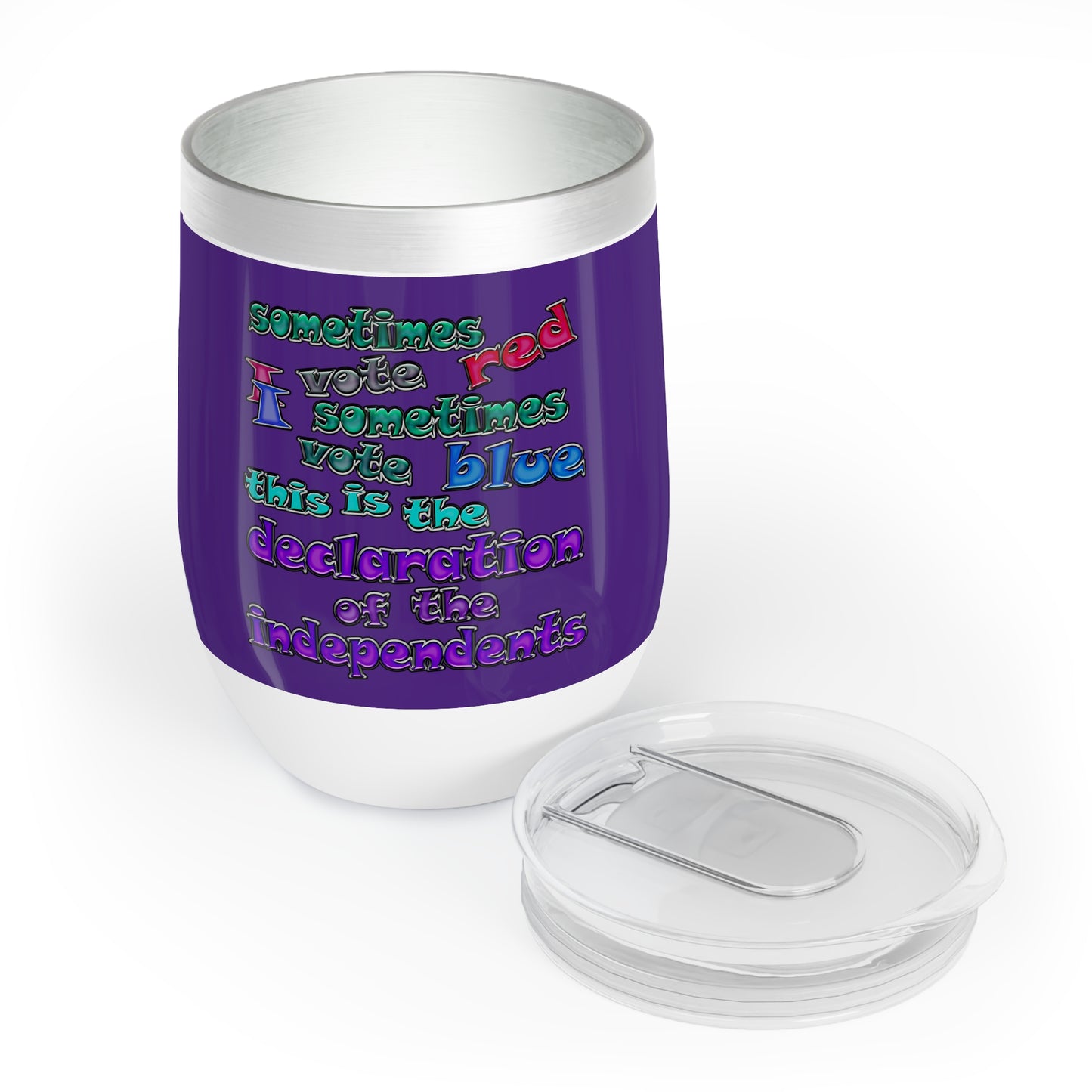 declaration of the independents - Chill Wine Tumbler (purple)