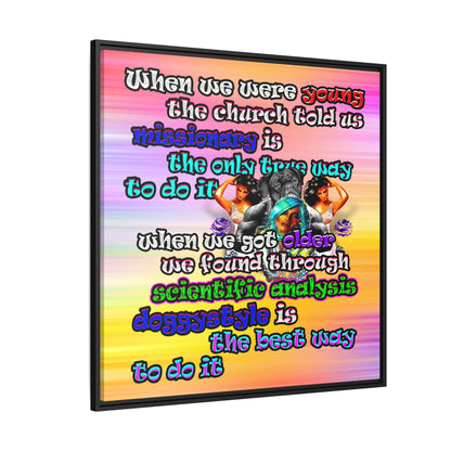 doggystyle - framed canvas art (color blur)