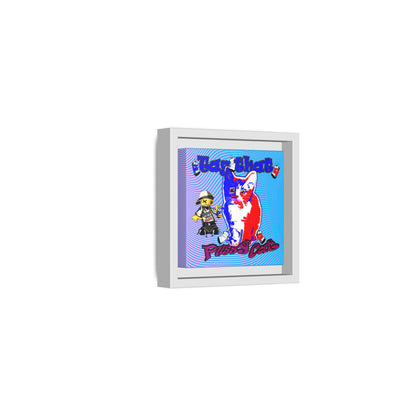 tag that - framed canvas art (light blue-purple wave)