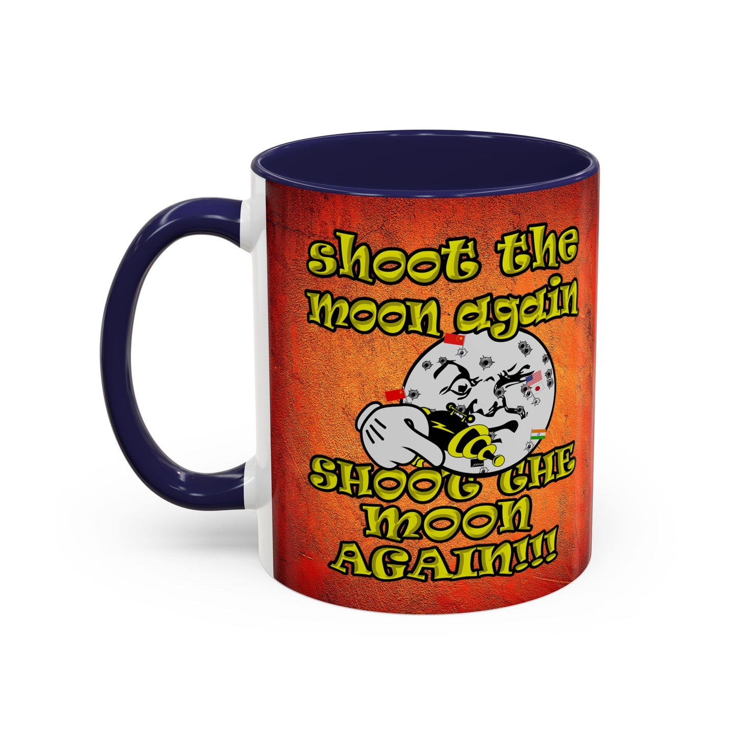 shoot the moon again - Accent Mug (burnt orange)
