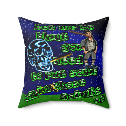 og - Faux Suede Square Pillow - ('snoops' background)