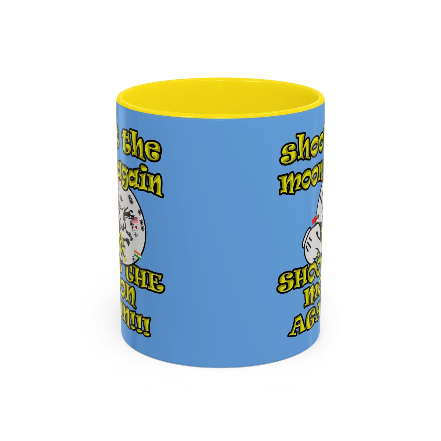 shoot the moon again - Accent Mug (light blue)