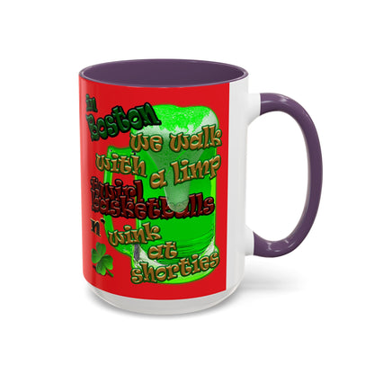 celtics logo - Accent Mug (red)