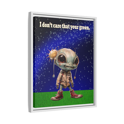 I don't care that your green - framed canvas art ('snoops' background)