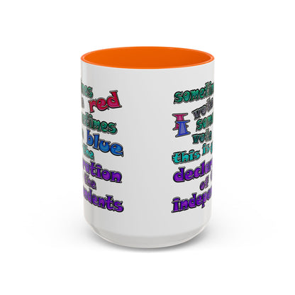 declaration of the independents - Accent Mug (white)
