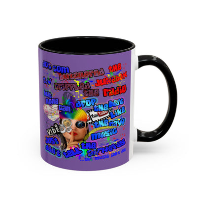 drop the beat - Accent Mug (light purple)