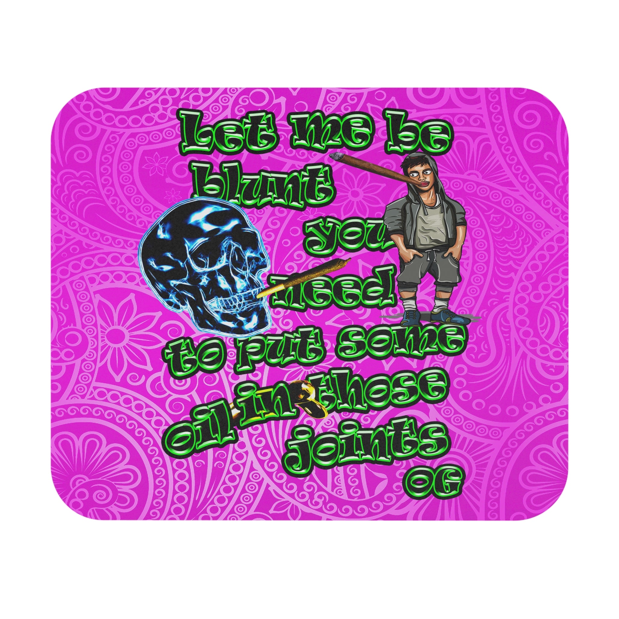 og - Mouse Pad (Rectangle) (pink swirl)