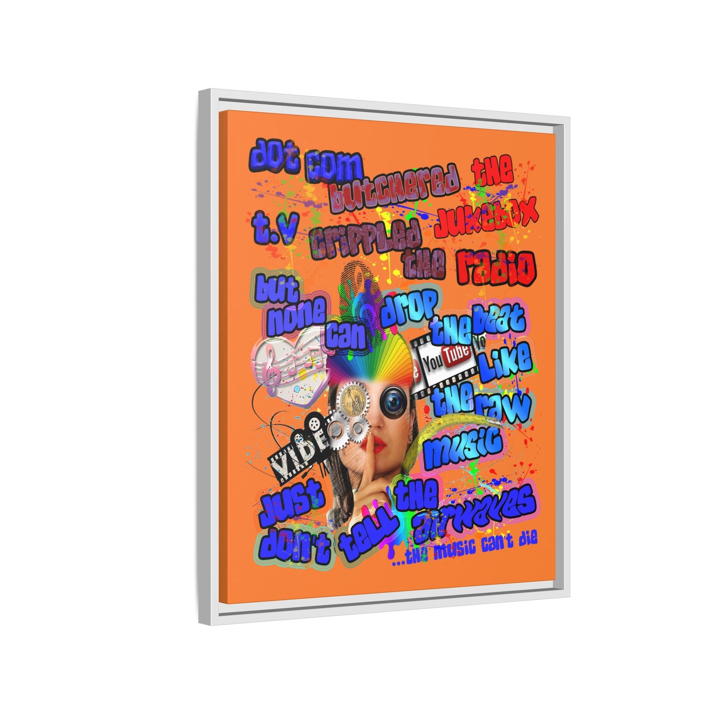 drop the beat - framed canvas art (crusta)