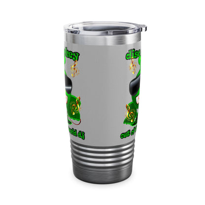 disc jockey - Ringneck Tumbler, 20oz (light grey)