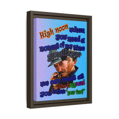 high noon - framed canvas art (light blue-purple wave)