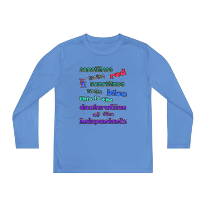 declaration of the independents - Youth Long Sleeve Competitor Tee