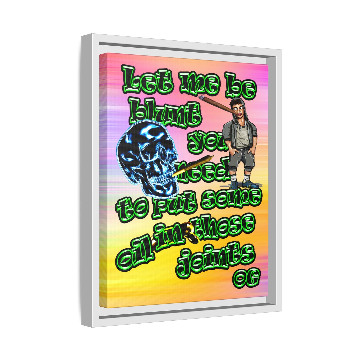 og - framed canvas art (color blur)
