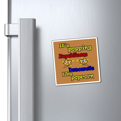 popping like popcorn - Magnets - (light brown)