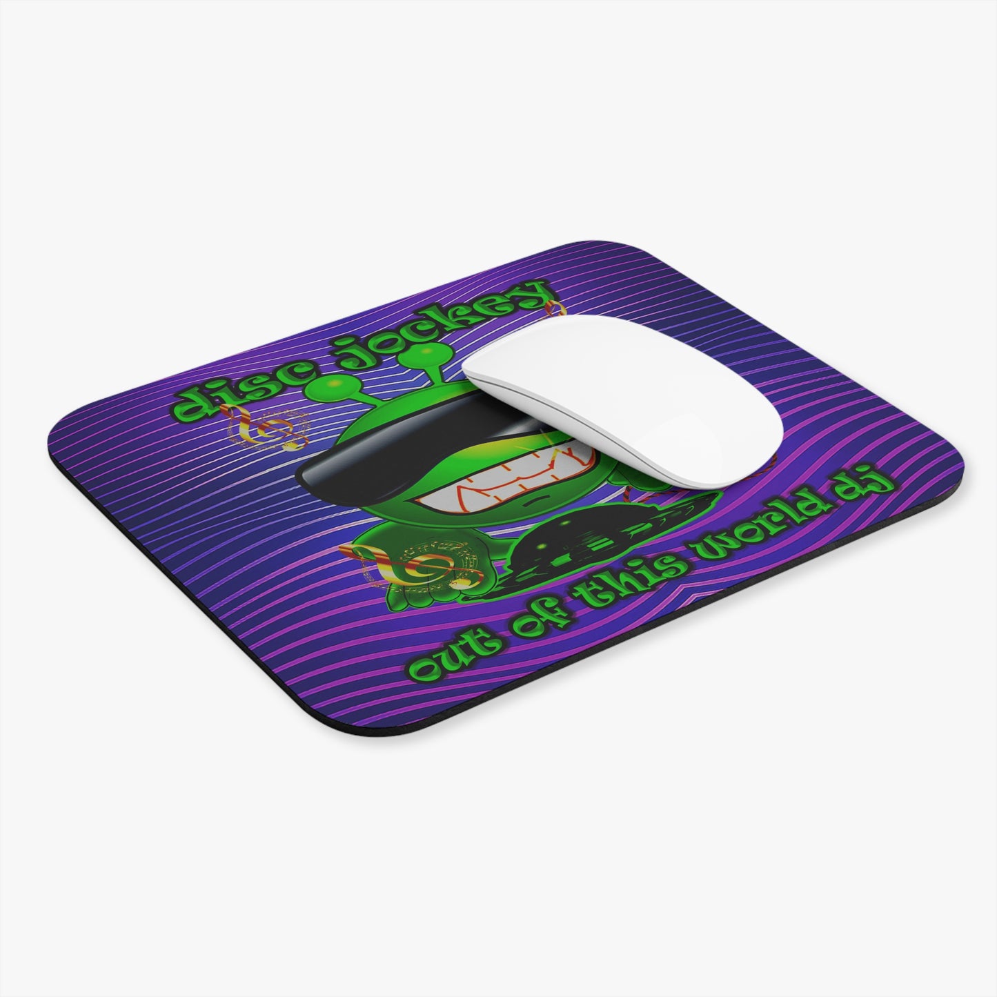 disc jockey - Mouse Pad (Rectangle) (purple wave)