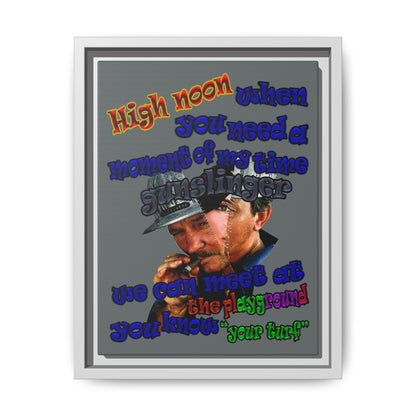 high noon - framed canvas art (dark grey)