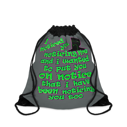 noticed you noticing - Drawstring Bag (dark grey)