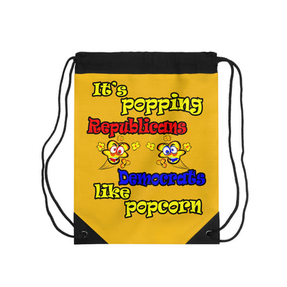 popping like popcorn - Drawstring Bag (yellow)