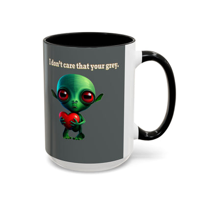 I don't care that your grey - Accent Mug (dark grey)